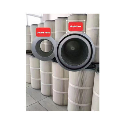 Collettore di cartucce di filtro della polvere rivestito 0,5 μm per la macchina per lo shot blasting